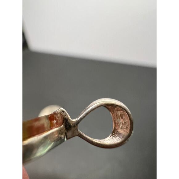 NEW Watermelon tourmaline sterling silver pendant 1.56 grams - Picture 4 of 11